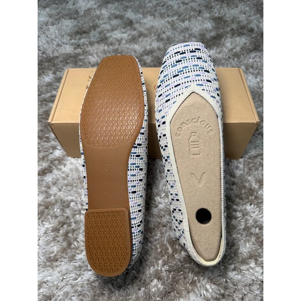 VIVAIA Square-Toe V-Cut Flats (Margot 2.0) EU 42 / US 10.5‎